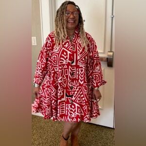 Kara Chic by AH Red dress with Belt NWT ***👀***